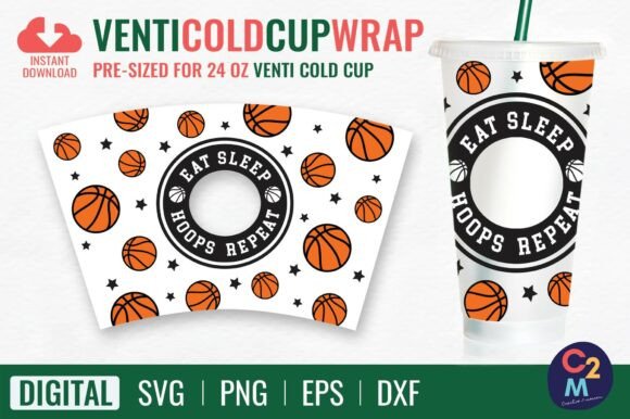 Basketball Venti Cold Cup 24oz