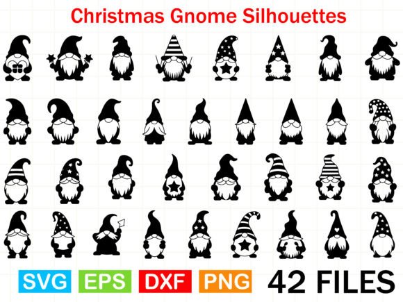 Christmas Gnome Silhouettes Bundle