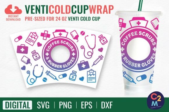 Coffee Scrubs Rubber Gloves Venti Cup