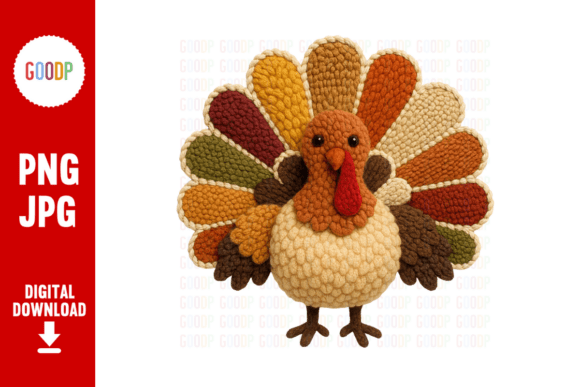 Cozy Crochet Turkey PNG
