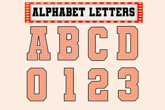 Fall Autumn Plaid Alphabet Set