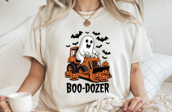 Funny Halloween Boo-Dozer Construction