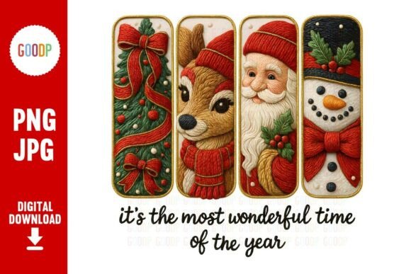 Knit Christmas Panels PNG