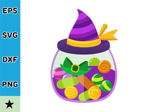 Magical Halloween Candy Jar with Witch
