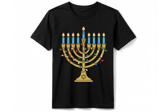 Menorah Christmas Lights T-shirt