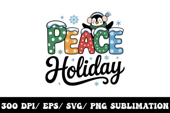 Peace Holiday Christmas T-shirt Design