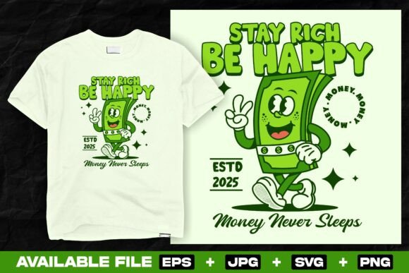 Retro Cartoon Money Character Design