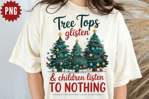 Tree Tops Glisten PNG Christmas PNG Desi